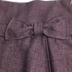 Necessary Objects Womens Size Small Bell Mini Skirt Plum Purple Bow Side Zip